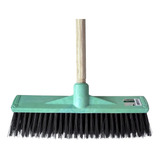 Vassoura Gari 40cm Nylon Reforçada Profissional Com Cabo