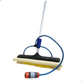 Vassoura Limpa Placa Solar 40cm Com Cabo Extensor 3 Metros