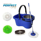 Vassoura Rodo Esfregão Mop Balde Inox 3 Refil Cabo Longo