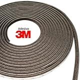Veda Frestas Escova Adesivo Porta Janela 10x7mm - 5 Metros -CINZA-