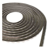 Veda Frestas Escova Adesivo Porta Janela 5x7mm Cinza 5 Mts