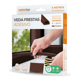 Veda Frestas Janela Porta 6mm Comfort Door 6mts Marrom