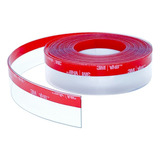 Veda Porta portão 3 5 Cm Alt Vedapratic 5 Mt Transparente Cor Acrilico Transparente