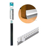 Veda Porta Rodapé C Adesivo 3m 90cm Rodo Silicone Preto Home