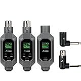 VEDO Conversor De Microfone Sem Fio UHF XLR Transmissor E Receptor Sistema Sem Fio De Microfone Para Microfone Dinâmico Para 2 Microfones