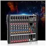 VEDO Mixer De áudio Profissional 8 Canais Mixer De Placa De Som Com Bluetooth Entrada USB Para PC Fonte De Alimentação Fantasma De 48V Para Música Podcast Produção 7 6 5 4 3 2 1 Corredor