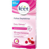 Veet Cera Depilatória Corporal Pele Normal A Seca 12 Folhas