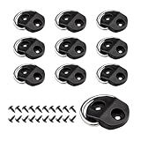 VEHIRIE 10 Peças De Anel D Amarração âncora De Aço Inoxidável D Rings Reboque Carga Amarração Ganchos Com Suporte De Montagem Cargas No Carro Caminhão Trailer Van Armazém Barcos Motocicletas
