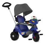 Veículo Velobaby Reclinável Com Capota Azul Bandeirante
