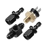VekAuto Kit De Interruptor De Termostato De Mangueira De Refrigeração 4AN 170 F On 155 F Off Transmission Sensor Cooler Fan óleo Radiador Interruptor Elétrico Encaixe Universal Para Carro Caminhão
