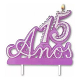 Vela 15 Anos Lilás P Bolo E Festa De Aniversário Debutante