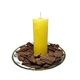 Vela 7 Dias Amarela Kit Com 05 Velas Votiva Parafina Pura 300g