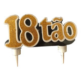 Vela Aniversário 18 Anos Dourado Ouro Luxo 18tão Festa