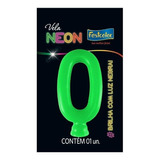 Vela Aniversário Número Neon Verde Festcolor