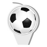 Vela De Aniversário Bola De Futebol Decoração De Bolo