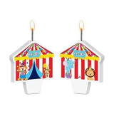 Vela De Aniversário Circo Pavio Mágico C 1 Unidade Junco