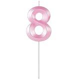 Vela De Aniversário Design Perolizada Rosa   Silver Festas  8 