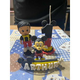 Vela De Biscuit Personalizada Mickey Mouse
