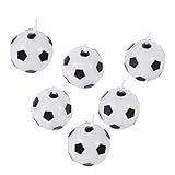 Vela De Bolo De Futebol De 6 Peças Velas De Festa De Aniversário De Futebol De Desenho Animado Em Forma De Bola Decorações Para Crianças Enviadas Aleatoriamente 