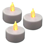 Vela Decorativa Mini Para Festa Natalina A Pilha 3pçs
