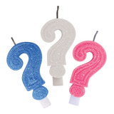 Vela Interrogação C Glitter Atacado 7cm Kit 40 Unidades