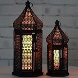 Vela Lanterns Temple Tower Grande Lanterna Marroquina Castiçais Decorativos Para Decoração De Casa Preto Conjunto De 2 Lanternas