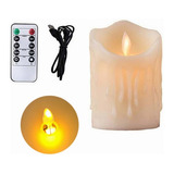 Vela Led Com Controle Remoto E Carregamento Usb