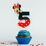 Vela Número 5 Festa Minnie Mouse