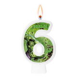 Vela Número 6 Festa Hulk Decoração