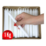 Vela Palito Branca 18cm Tradicional 1 Quilo Atacado