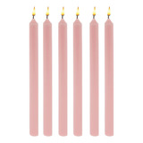 Vela Para Castiçal Rosa 8 Uni 26 Cm Decoração Casamento