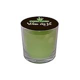 Vela Perfumada No Copo De Vidro 265ml Com Aroma De Capim Limão