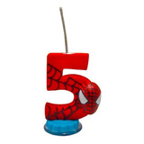 Vela Personalizada Homem Aranha 5 Aninhos