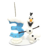 Vela Personalizada Tema Frozen Olaf Topo