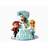 Vela Topo De Bolo Personalizada Em Biscuit Frozen 2 Olaf