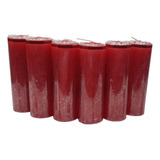 Velas 7 Dias Vermelha Vela Sete Dias Vermelha 250g 06 Unid 