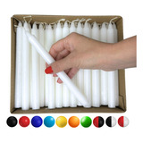 Velas Palito Branca Colorida Bicolor 18cm Tradiconal 1 Quilo