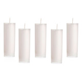 Velas Votiva 7 Dias Branca C  Copo Pp Anti Chama 8 Unidades