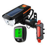 Velocimetro Digital Bike farol Buzina Solar