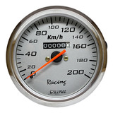 Velocímetro Mecânico Painel 0 200 Km h Cinza 100mm Willtec