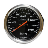 Velocímetro Mecânico Painel 0 200 Km h Preto Willtec 100mm