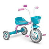 Velocípede C  Buzina Triciclo Infantil Nathor Bebe Motoca Cor Azul turquesa