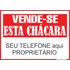 Vendo Esta Chácara Placa 50x36cm .tratar Com O Proprietário!