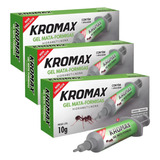 Veneno Mata Formiga Caseiras Em Gel Kromax 10g 3 Unidades