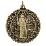 Venerare Medalha De São Bento De Luxo De 5 Cm- Metal- Esmalte
