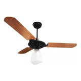 Ventex Interna Yris Ventilador De Teto Diâmetro 1 1 Cm Preto Mogno Mdf