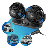 Ventilador Automotivo 24v Duplo Ajustável Caminhão Onibus