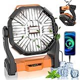 Ventilador De Acampamento Portátil Com Lanterna LED Ventilador Alimentado Por Bateria Recarregável Sem Fio Ventilador De Mesa USB Pessoal De Pivô De 270 Ventilador De Mesa Silencioso De 4