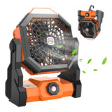 Ventilador De Acampamento Recarregável Howhio Cor Laranja