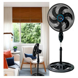 Ventilador De Coluna Tyf Preto Com 6 Pás Em Plástico 47 cm De Diâmetro 60 Hz 110 v